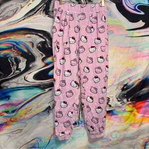 Hello Kitty Pink Allover Print Jogger Sweatpants